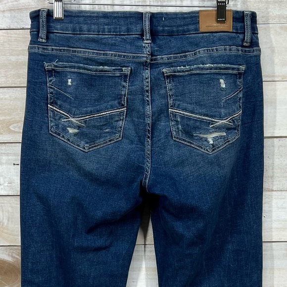 Buckle BKE Payton Cropped Straight Jeans Womens 30x28 Raw Hem Universal Fit - Picture 2 of 13